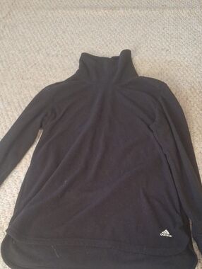 adidas Black Fleece Turtleneck Long Sleeve Pullover